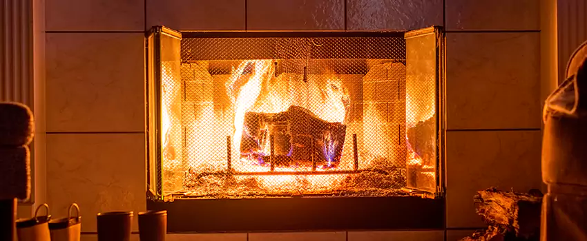 Mendota Hearth Landscape Fireplace Installation in Davenport, Iowa