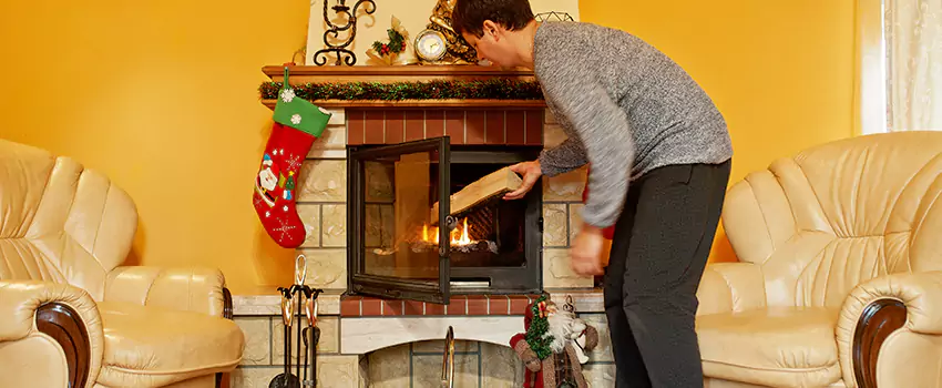 Rusted Metal Fireplace Restoration in Davenport, Iowa