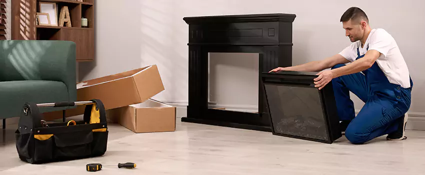 Old Rusted Metal Fireplace Repair And Replacement in Davenport, IA